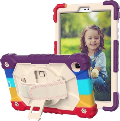 NIKCORP Zaštitna maska za Samsung Galaxy Tab A7 Lite 8,7" s rotirajućim stalkom ručkom i naramenicom, višebojna